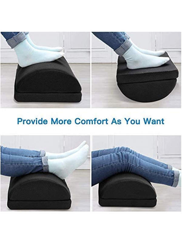 BECALM Under Desk Foot Rest - Essential Home Office Accessories - Pain Relief and Support for Back, Knees & Feet