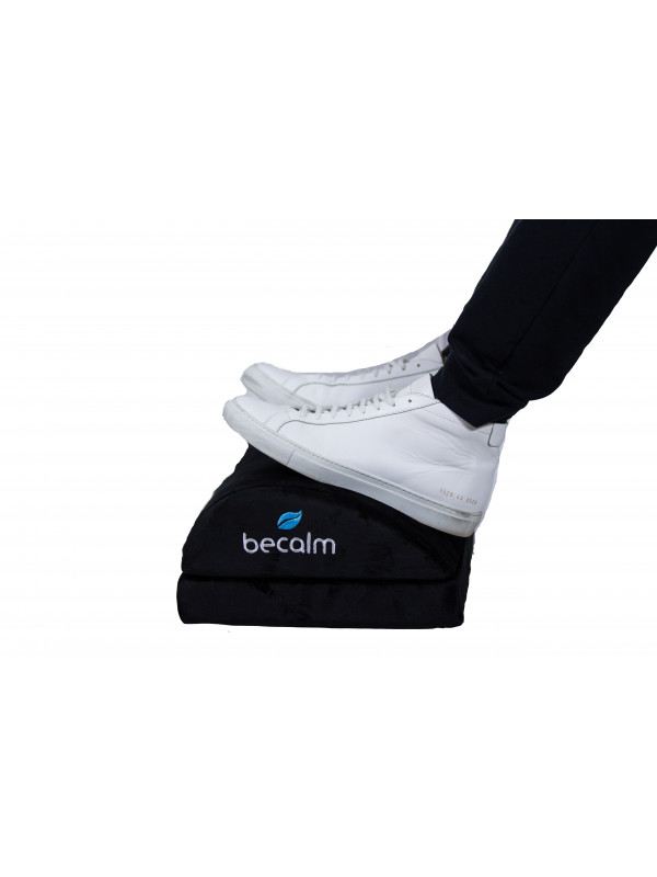 BECALM Under Desk Foot Rest - Essential Home Office Accessories - Pain Relief and Support for Back, Knees & Feet