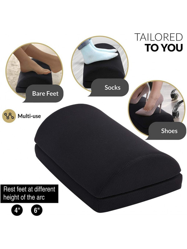 BECALM Under Desk Foot Rest - Essential Home Office Accessories - Pain Relief and Support for Back, Knees & Feet